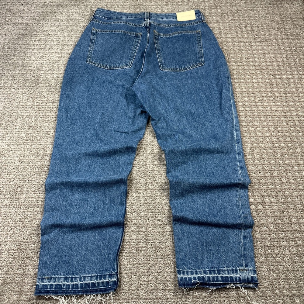 Everlane The Curvy 90s Cheeky Straight Jean Blue Organic Cotton Size 32 Ankle